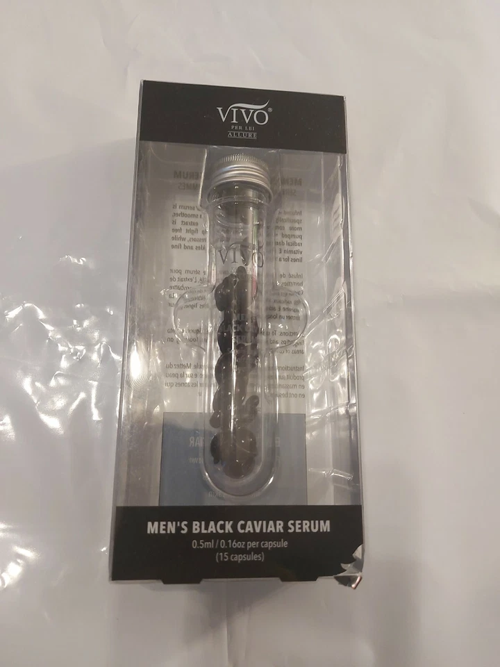 Новая мужская сыворотка для черной икры Vivo Per Lei Allure 15 капсул бесплатная доставка для лица - Изображение 1 из 4