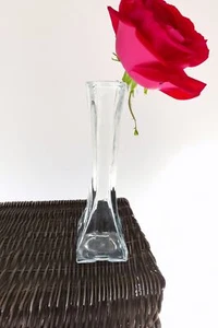 Vintage 1986-1987 Heavy Europa 8 1/2" Heavy Glass Bud Vase #1408 VERY NICE! - Picture 1 of 6