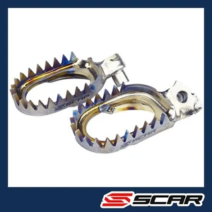 TITANIUM FOOTPEGS ANTI MUD MODEL FANTIC XX XE XXF XEF 125 250 450 21-22 SCAR - Picture 1 of 2