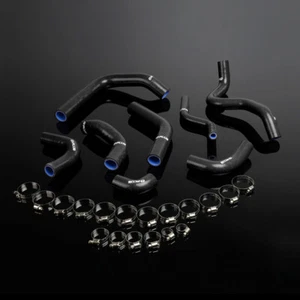 Silicone Coolant Radiator Hose Pipe Kit Black Fit For 02-03 2004 Ducati 998 998s - Picture 1 of 12