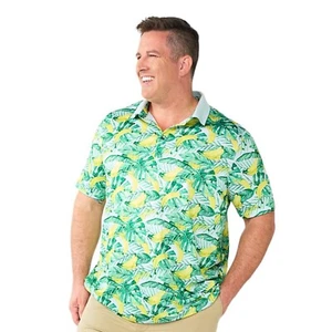 NEW Banana Print Apt. 9 Premier Flex Performance Polo Golf Shirt Men’s Size XXL - Picture 1 of 9