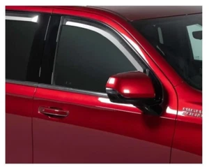 Chrome In-Channel Rain Guards Vent Visor for 2019-2025 Silverado & Sierra Crew - Picture 1 of 3