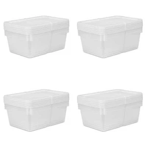 Sterilite Set of 12 Qt. Storage Boxes Adult, White 16.38 x 11.25 x 5.38 Inches - Picture 1 of 8
