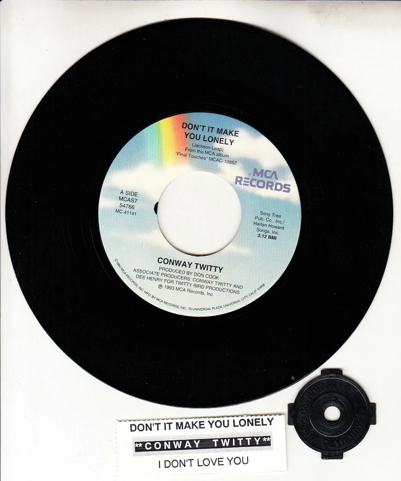 CONWAY TWITTY  Don't It Make You Lonely 7" 45 record NEW + juke box title strip - Image 1 of 1