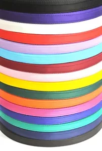 25mm Cushion Webbing In 19 Colours Bags Straps Leads Craft 1m 2m 5m 10m 25m 50m - Picture 1 of 30