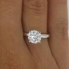 0.75 Ct 4 prong Solitaire Round Cut Diamond Engagement Ring SI2 D Treated
