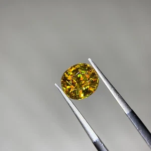 Natural Loose 1.50 Crt Oval Mix Cut Natural Sphene Titanite From Pakistan - Picture 1 of 12
