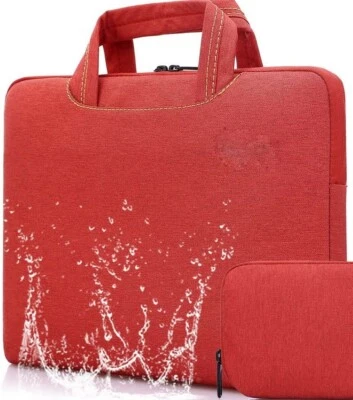 10 - 14 inch laptop tablet bag sleeve case Red Rawboe - Image 1 of 4