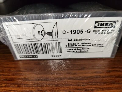 Tapas de extremo de barra de cortina con acabados de rafia IKEA, 1 par, gris, 002.199.37, nuevas Foto 1 de 2