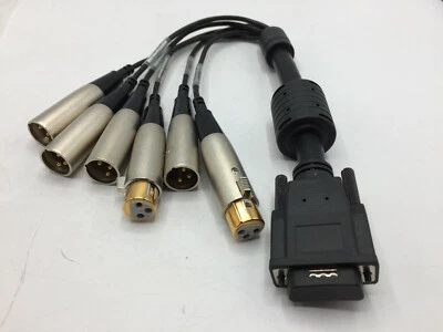  Matrox YXMIO/AUD/CBL BREAKOUT 16091-05 DB25 Mal1 to 4 XLR Male and 2 XLR Female - Bild 1 von 4