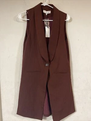 Current Air Womens Brown Welt Pocket Stitch Fix Sophia Workwear Vest XS - Image 1 of 2