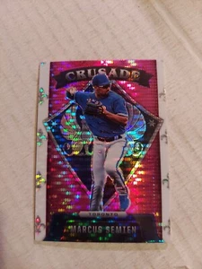 2022 Chronicles Crusade Pink Prizm Building Blocks #24 Marcus Semien - Bild 1 von 2