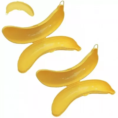 Bananenbox Bananendose Aufbewahrung 2 Stk 22cm Klappbar Aufhänger Lunchbox Obst - Bild 1 von 4