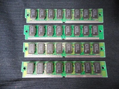 1 Megabyte of NEC 256KB SIMMS 30 Pin 120ns 4 SIMM Modules w Parity Memory - Image 1 of 2