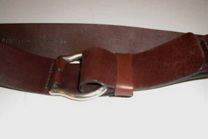 Brave Belt Works dunkelbrauner Ledergürtel Chromschnalle Größe 30 dickes Leder 2" - Bild 1 von 2