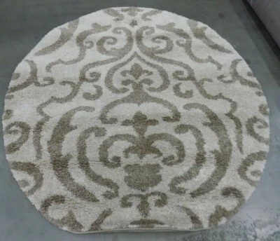 Alfombra CREMA 5' X 5' Roscas Sueltas Redondas, Precio Reducido 1172594263 SG462-1113-5R Foto 1 de 4