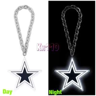 NFL Dallas Cowboys Logo Neón LED Fan Cadena Collar-NUEVO Foto 1 de 4