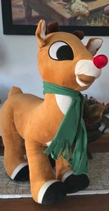 Gemmy Rudolph El Reno Nariz Roja Peluche 22" Jumbo Puerta de Pie Greeter. SJS - Imagen 1 de 9