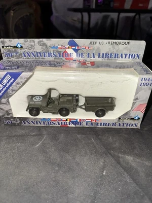 SOLIDO 1/50 JEEP US + REMORQUE 44/94 REF 4494-21 Wargame - Image 1 of 3