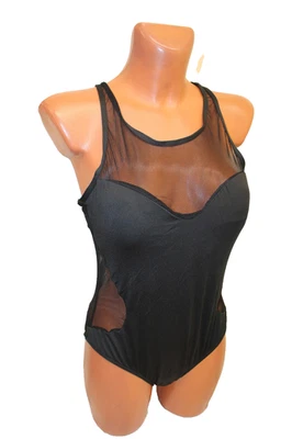 Octopus Badeanzug M 40/42 B C Netz schwarz Träger Bademode Monokini Beach Wear - Bild 1 von 4