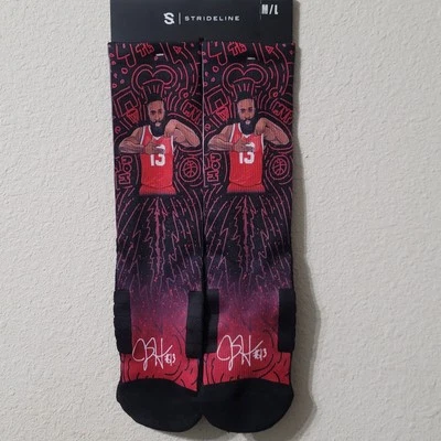 New James Harden MBA Player #13  MVP Stir-it-up Red And Black Socks Size M/L - Image 1 of 4