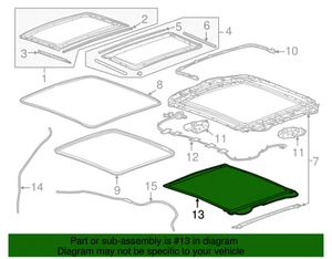 Genuine GM Light Titanium Sunroof Sunshade 23133735 - Picture 1 of 1
