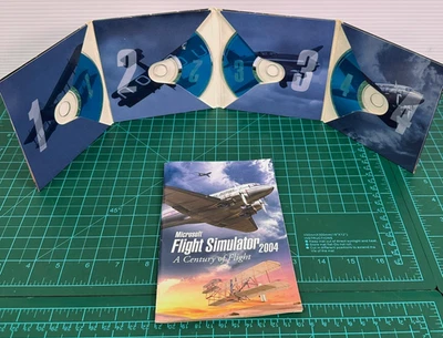 Vintage Microsoft Flight Simulator 2004 A Century of Flight PC CD-ROM 4 Disc Set - Image 1 of 4