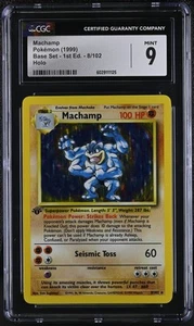 CGC 9 Machamp 1999 Base Set 1st Edition 8/102 Holo Pokemon Card psa - Picture 1 of 2