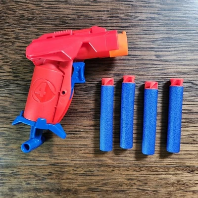 Hasbro Nerf Style Connect 4 Red Blaster With 4 Bullets Free Shipping Australia - Image 1 of 4