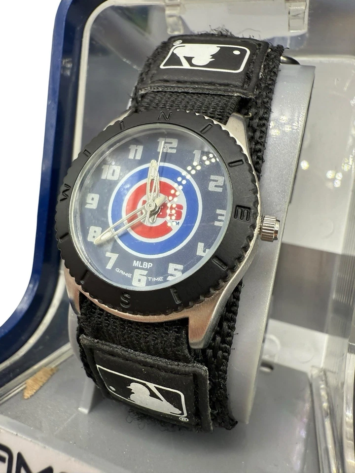 MLB Game Time Chicago Cubs Boys Youth Logo Analog Watch New In Box  - Image 1 of 4