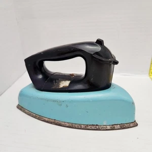 Vtg Metal Nassau Toy Iron Green Blue Black Plastic Handle Electric No Cord/Plug - Picture 1 of 6