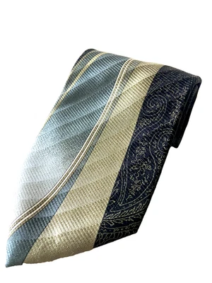 Gravata Vitaliano Pancaldi design abstrato gola de seda feita na Itália 58 x 4 - Imagem 1 de 4