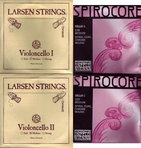 LARSEN Cello strings set LARSEN SPIROCORE chrome wound - Image 1 of 1