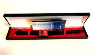COCA-COLA WRIST WATCH with LEATHER BAND IN BOX w/Instructions Never Used - Picture 1 of 1