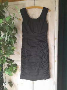 Coast Sassy Chic Little Black Ruffled Special Occasion Dress 10 - Picture 1 of 4