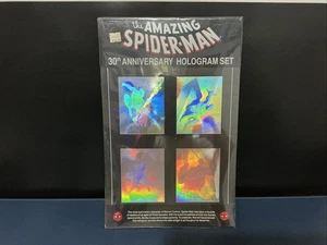 SPIDER-MAN 30tH ANNIVERSARY COMPLETE 4 HOLOGRAM SET NEW SEALED - Picture 1 of 4