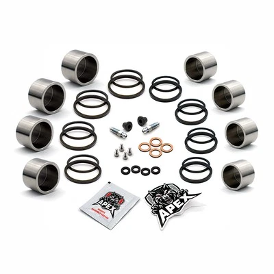 Kawasaki ZZR1200 C2 2003 Front Brake Caliper Piston Seal Service Kit Set ZX1200 Foto 1 de 4