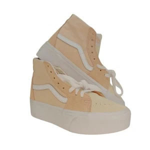 VANS SK8 Mujer NUEVAS con Etiquetas HiTop Zapatillas Plataforma Melocotón y Beige - talla 7 WOW!! - Imagen 1 de 7