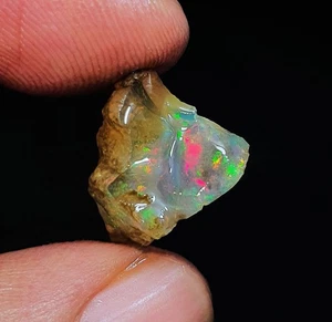 6.15 Ct Natural Ethiopian Opal Multi Fire Oil Rough AAA Quality Loose Gemstone - Picture 1 of 5