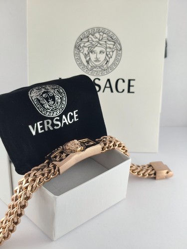 Bracciale Uomo Lusso Versace Acciaio Inox con Scatola Spedizione Gratuita