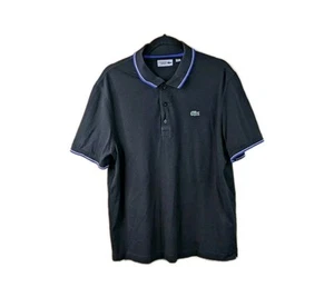 Lacoste Sport Poloshirt Herren Gr. XL FR 6 Schwarz Kurzarm Krokodil Twin Tip - Bild 1 von 17