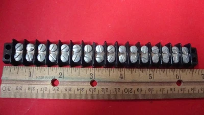 TRW Cinch/Beau 16-140, 16 Position Terminal Block Barrier, Strip 15A - Image 1 of 4