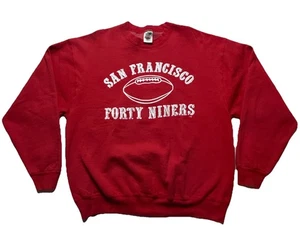 SF San Francisco 49ers NFL Red Fruit Of The Loom Sweatshirt USA XL Forty Niners - Picture 1 of 10