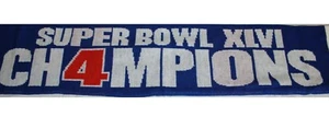 NY Giants Super Bowl XLVI Champions Scarf Forever Collectibles Eli Manning - Picture 1 of 8