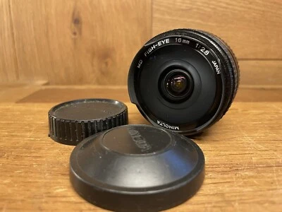 CLA'd : Almost Mint Minolta New MD Fish Eye 16mm F/2.8 Built-in Filter Lens JP - Image 1 of 4