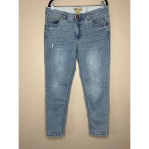 Democracy AB Technology Denim Blue Jeans Women's Size 14 Distressed - Picture 1 of 6