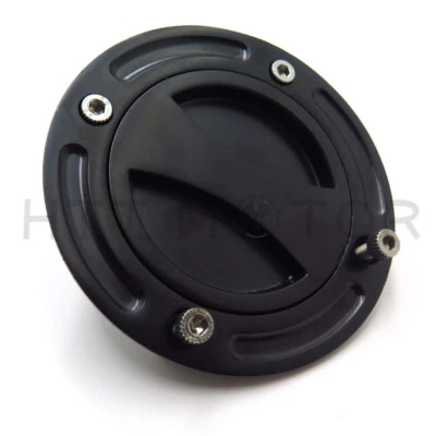 Black Keyless Gas Cap Twist Off Fuel Tank Cap For 1997-2003 Suzuki GSX-R 600/750 - Imagem 1 de 4