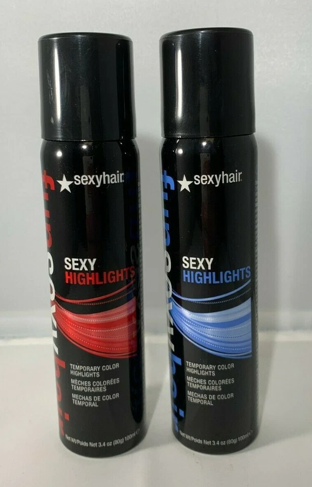Divertido y Sexy Color de Cabello Spray Temporal Resaltado Rojo Terciopelo y Azul Capri - 3.4 OZ Foto 1 de 1