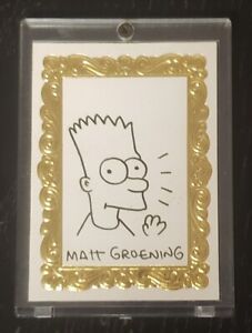 The Simpsons 1993 SkyBox Art DeBart -De Bart Sketch /400 AUTO M/NM Matt Groening