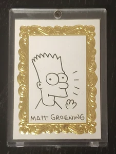 The Simpsons 1993 SkyBox Art DeBart -De Bart Sketch /400 AUTO M/NM Matt Groening - Picture 1 of 2